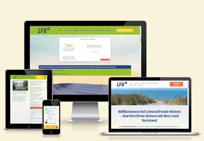 Website LFR Lebensfreude Reisen gGmbH Website LFR Lebensfreude Reisen gGmbH