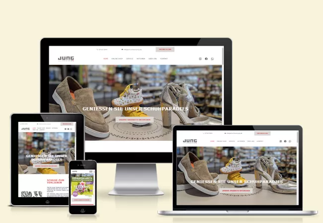 Website Schuhhaus Jung